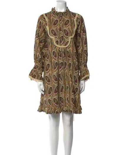 Pre-owned Bytimo Paisley Print Mini Dress W/ Tags In Neutral