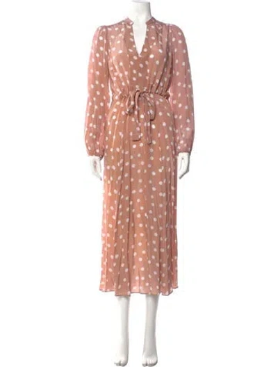Pre-owned Bytimo Polka Dot Print Long Dress In Neutral
