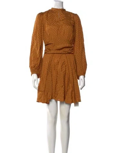 Pre-owned Bytimo Polka Dot Print Mini Dress In Orange