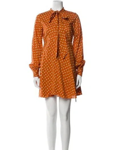 Pre-owned Bytimo Polka Dot Print Mini Dress W/ Tags In Orange