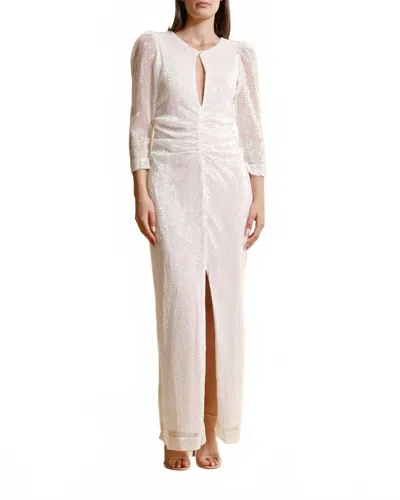 Bytimo Sequin Maxi Dress In Off White In Neutral