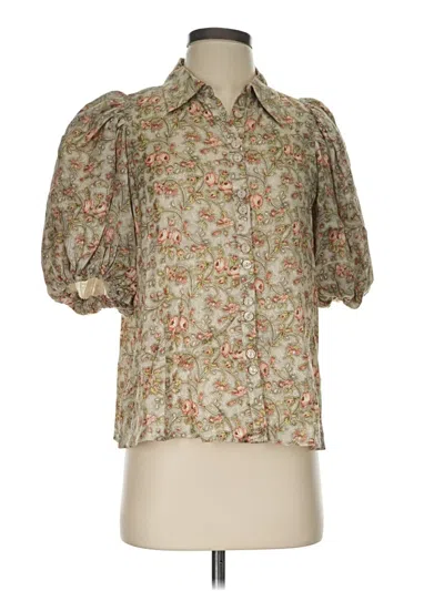 Pre-owned Bytimo Short Sleeve Blouse In Green