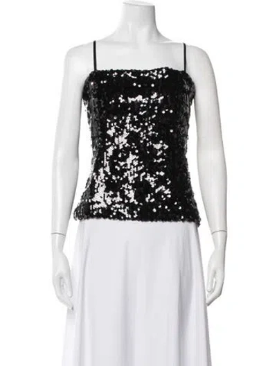 Pre-owned Bytimo Square Neckline Sleeveless Top In Black