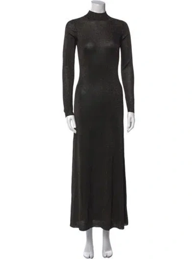 Pre-owned Bytimo Turtleneck Long Dress In Black