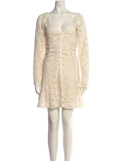 Pre-owned Bytimo V-neck Mini Dress W/ Tags In Neutral