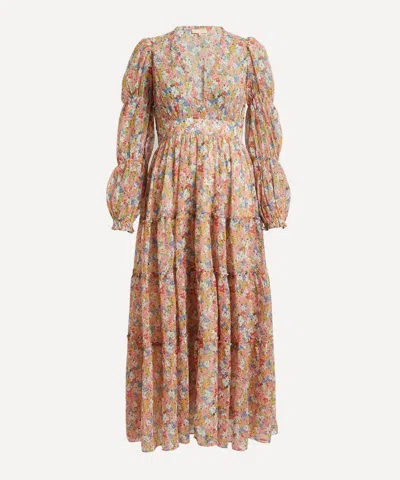 Bytimo Women's Chiffon Tiered Maxi-dress