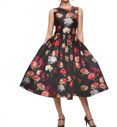 Bytimo Women's Taffeta Midi Dress In Poppy In Red