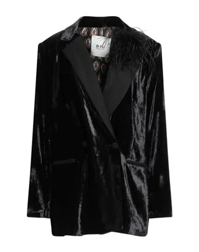 B.yu B. Yu Woman Blazer Black Size Xl Polyester