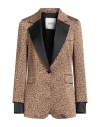 B.yu B. Yu Woman Blazer Sand Size L Polyester, Elastane In Neutral