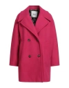 B.yu B. Yu Woman Coat Fuchsia Size L Polyester In Pink