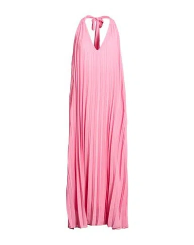 B.yu B. Yu Woman Maxi Dress Pink Size L Polyester, Viscose, Elastane