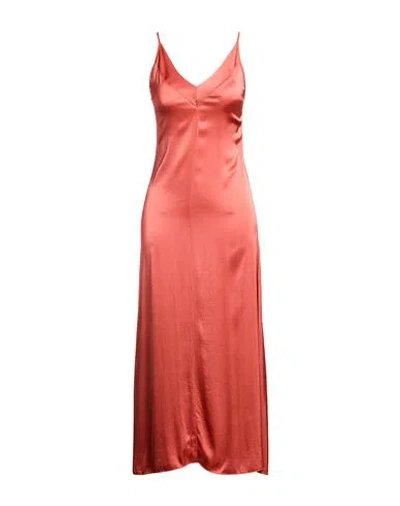 B.yu B. Yu Woman Maxi Dress Salmon Pink Size S Viscose, Elastane