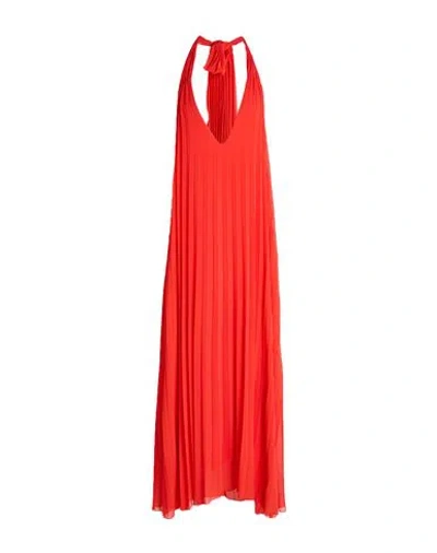 B.yu B. Yu Woman Maxi Dress Tomato Red Size Xl Polyester, Viscose, Elastane