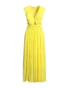 B.yu B. Yu Woman Maxi Dress Yellow Size S Polyester In Yellow