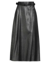 B.yu B. Yu Woman Midi Skirt Black Size Xl Polyester In Black