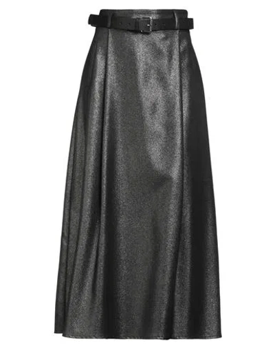 B.yu B. Yu Woman Midi Skirt Black Size Xl Polyester