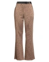 B.yu B. Yu Woman Pants Camel Size M Polyester, Elastane In Brown