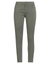 B.yu B. Yu Woman Pants Military Green Size Xl Cotton, Elastane