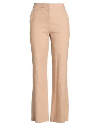 B.yu B. Yu Woman Pants Sand Size L Linen, Viscose In Neutral