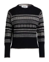 B.yu B. Yu Woman Sweater Black Size Xl Merino Wool, Acrylic In Black