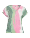 B.yu B. Yu Woman Sweater Military Green Size L Cotton, Polyacrylic In Green