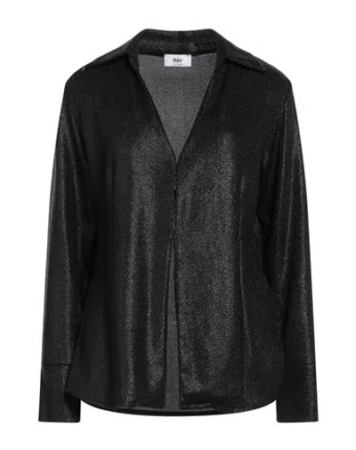 B.yu B. Yu Woman Top Black Size L Polyamide, Elastane, Metallic Fiber