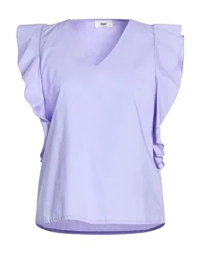 B.yu B. Yu Woman Top Lilac Size L Cotton In Blue