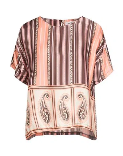 B.yu B. Yu Woman Top Salmon Pink Size S Viscose