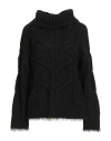 B.yu B. Yu Woman Turtleneck Black Size Xs Acrylic, Mohair Wool, Wool, Polyamide