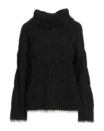 B.yu B. Yu Woman Turtleneck Black Size Xs Acrylic, Mohair Wool, Wool, Polyamide