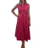 B.yu Camille Pleated Shirt Dress In Pink In Pink
