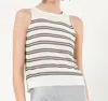 B.yu Sweater Tank In White/ Silver/ Black In White