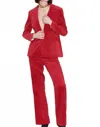 B.yu Velvet Cord Pants In Red In Red