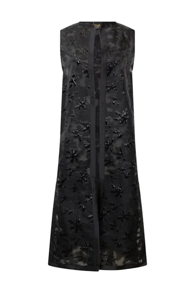 Byvinnik Women's Black Berlin Duster In Helleborus