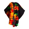 Byvinnik Women's Black Dolman Sleeve Cocoon Kimono Coloratura Cape In "nancy" In Black