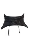 Byvinnik Women's Black Halo Jacquard Corset Belt In Turandot Original Size In Black