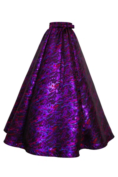 Byvinnik Women's Black / Pink / Purple Gala Skirt In Brunette