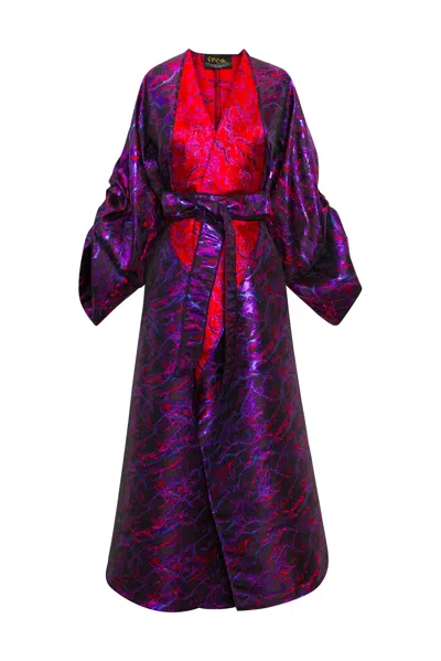 Byvinnik Women's Black / Pink / Purple Parisian Coat In Brunette