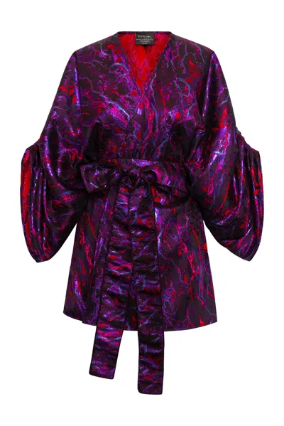 Byvinnik Women's Black / Pink / Purple Theater Jacket In Brunette