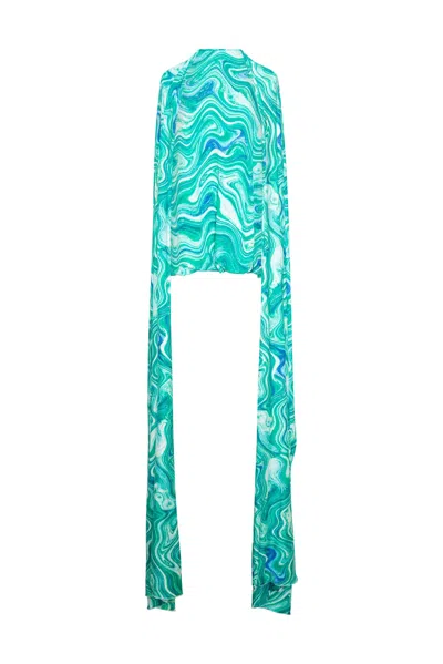 Byvinnik Women's Blanket Scarf In Abstract  Blue