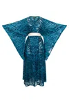 Byvinnik Women's Blue Bohémienne Kimono Robe Lehnea Runway Edition In Blue