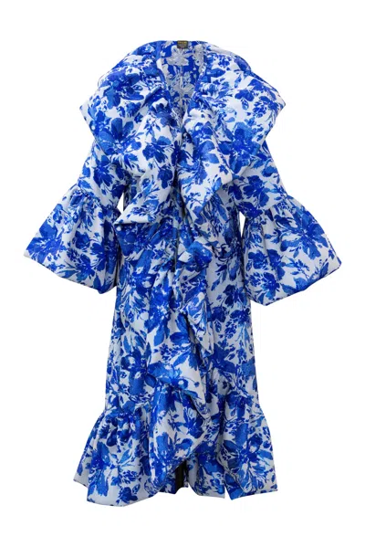 Byvinnik Women's Blue / White Manhattan Opera Coat In I Capuleti E I Montecchi