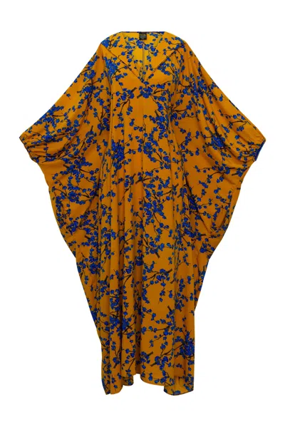 Byvinnik Women's Blue / Yellow Glissando Kaftan In Kirsten In Multi