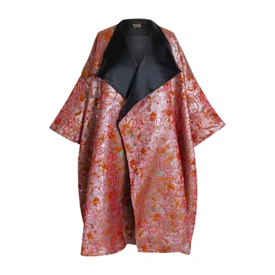 Byvinnik Women's Brown Reversible Opera Coat - Capriccio In Multi