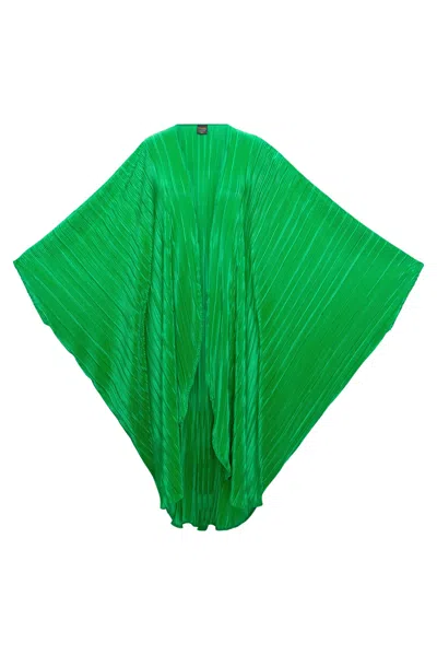 Byvinnik Women's Coloratura Cape In Green Slink