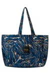 Byvinnik Women's Gold / Black / Blue Flip Side Tote Bag Zampa Blue In Multi