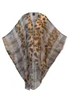 Byvinnik Women's Gold / Black / Brown Coloratura Cape In Angela In Multi