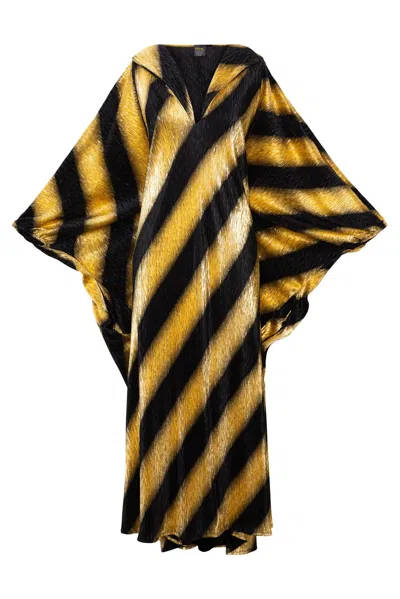 Byvinnik Women's Gold / Black Glissando Kaftan In Vegas In Multi