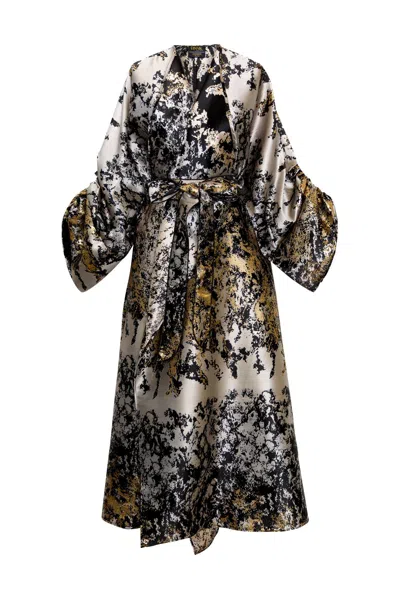 Byvinnik Women's Gold / Black / Silver Parisian Coat In Elektra