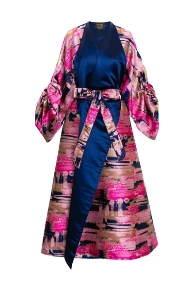 Byvinnik Women's Gold / Blue / Pink Parisian Coat In Blonde